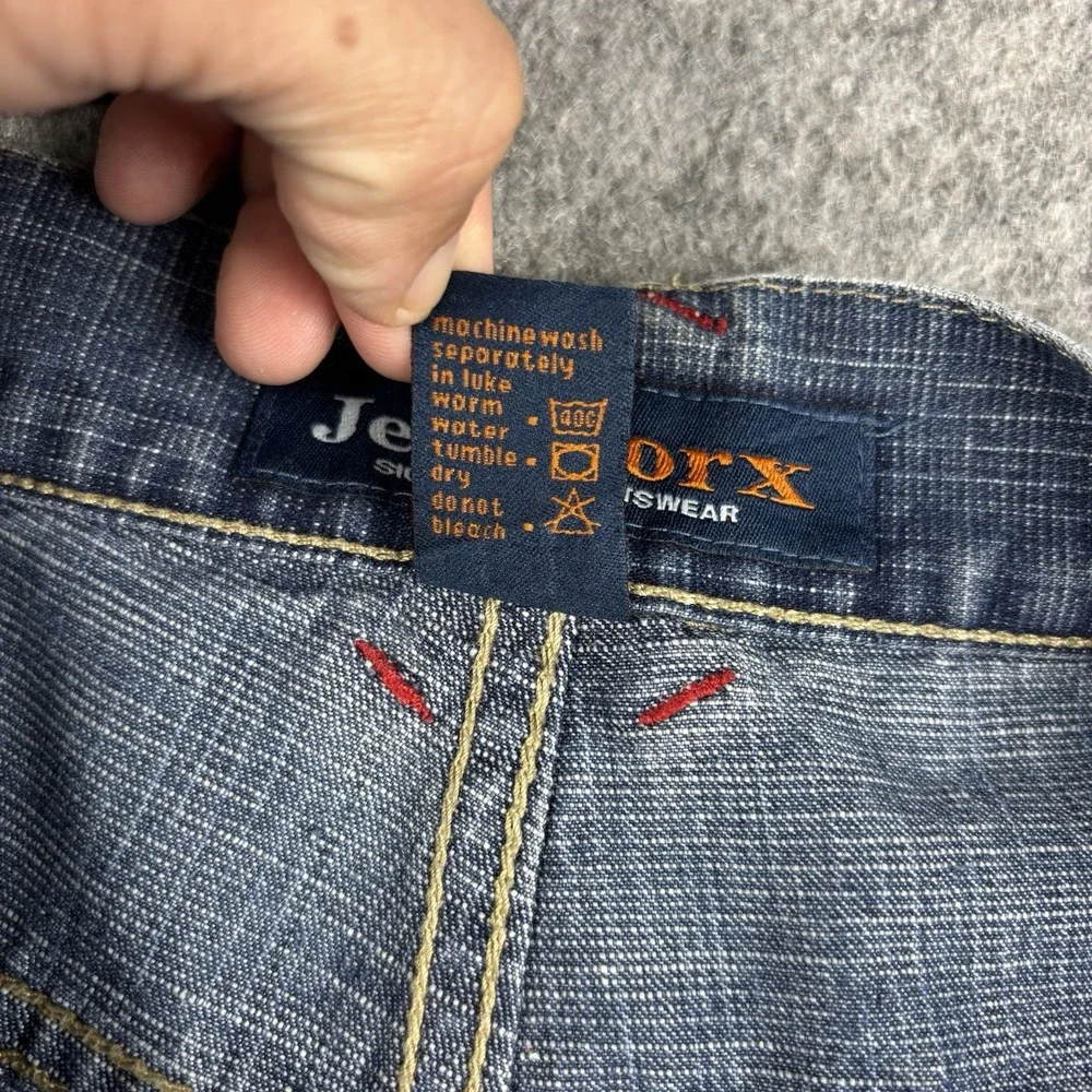 Jean Worx Denim Shorts 40 Men's Baggy Streetwear Skater Y2K Blue 90's Style‎ Hip